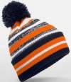 BB474R B474R Beechfield Multi-Sport Fan Beanie French Navy / Orange / White colour image